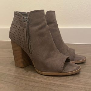 Grey/ brown booties